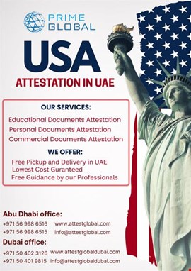 USA Degree, Marriage & Commercial Certificate Attestation in UAE