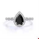 Elegent And Fancy Black Diamond Halo Engagement Rings