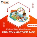 Kick and Play Plastic Piano Baby Gym (Big Size) (Multi-Color) | Cleos