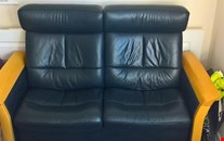 2 Seater, real leather, reclining sofa