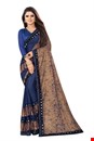 Women’s Embellished Fashion Lycra Blend Saree (Dark Blue)