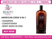 AMERICAN CREW, CLASSIC (3 IN 1 - SHAMPOO, CONDITIONER AND BODY WASH 1000ML)