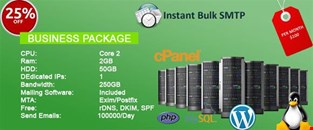 Instant Bulk Smtp Offer send a bulk email