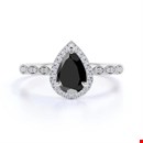 Browse Black Diamond Halo engagement Ring