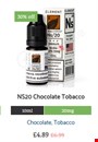 NS20 Chocolate Tobacco eLiquid By Element