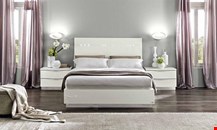 Onda White High Gloss Bed Frame