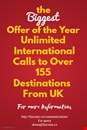 Unlimited International Calling to Over 155 Destinations