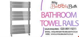 Hayle 500 x 1000 Curved Chrome Towel Rail