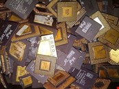 E waste , RAM , MOTHERBOARD / Intel Pentium Pro Ceramic CPU for sale