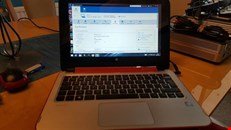 HP X360 Convertable 2 in 1 laptop - Red with Carry Case